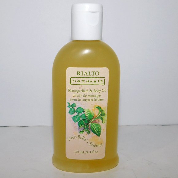 Vintage Rialto Naturals Stress Relief Massage / Bath & Body Oil New Sealed 130ml - Picture 1 of 5